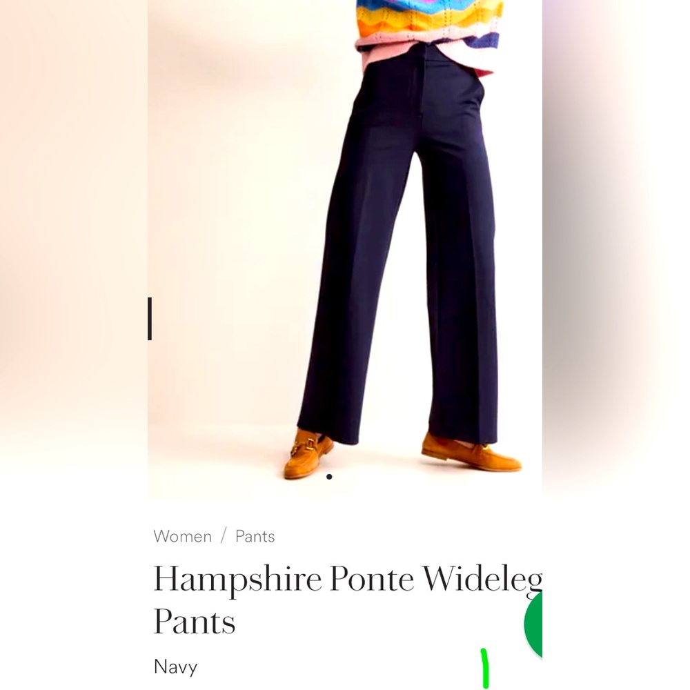 Boden NWT Navy Wide Leg Linen Pants